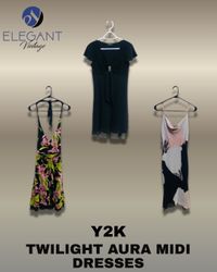 Y2K Twilight Aura Midi Dresses - EV1255