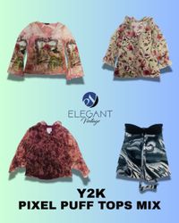 Y2K Pixel Puff Tops Mix - EV1295