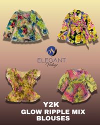 Y2K Glow Ripple Mix Blouses - EV1303