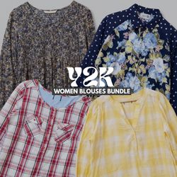 Y2k womens Linen blouses