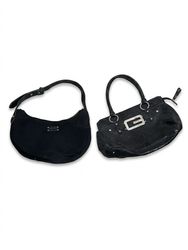 (FV-1095) Y2K Black Shoulder Bags Bundle | Baguett..
