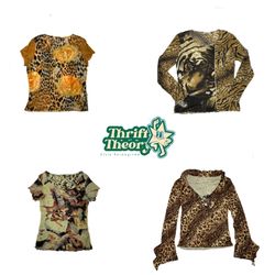 Y2K animal print mix tops (MH-010)