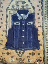 Y2K Style Denim Waistcoats