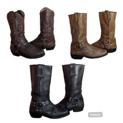 Op vintage 194 Stivali Biker Stile Best Buckle