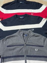 FredPerry 1/4 zip full zip round neck mix
