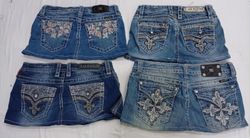CR7249 Upcycled Miss Me & Rock Revival Mini Denim ..