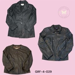Premium Genuine Leather Jacket – Classic Biker Sty..