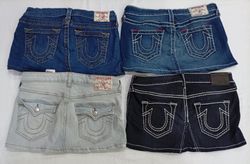 CR7286 Upcycled True Religion Mini Denim Skirts