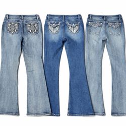 Y2K Embellished Rhinestone Bootcut Jeans
