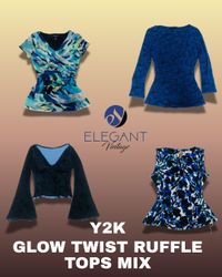 Y2K Glow Twist Ruffle Tops Mix - EV1309