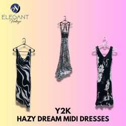 Y2K Hazy Dream Midi Dresses - EV1331