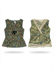(FV-1107) Y2K Green Aesthetic Tops Bundle | Retro ..
