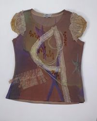 Y2k Half sleeve blouse top.