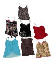 Blusas de alças femininas Y2K