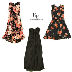 Y2K Era Cuber Girl Grunge Maxi Dress RE-2998