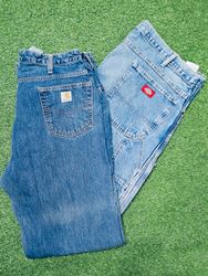 Vintage carhartt , dickies jeans — luxury thrift f..