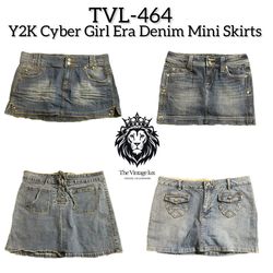 Y2K Cyber Girl Era Denim Mini Skirt (TVL-464)