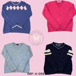 Tommy Hilfiger Men’s Logo Crewneck Sweater – Cotto..