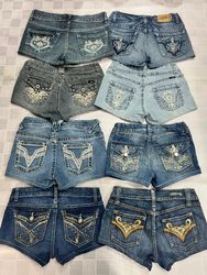 R589 Upcycled Ladies Embellished Sexy Hot Shorts
