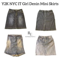 Y2K NYC IT Girl Denim Mini Skirts RE-3001