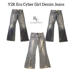 Y2K Era Cyber Girl Denim Jeans RE-3003