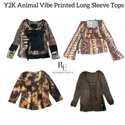 Y2K Animal Printed Full Sleeve Tops RE-3006