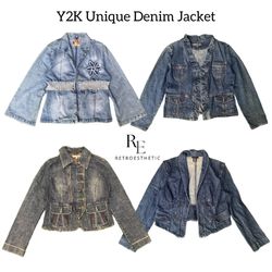 Y2K Unique Denim Jackets RE-3007