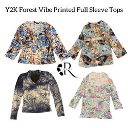 Y2K Forest Vibe Printed Full Sleeve Tops RW-1762