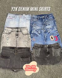 Y2K Denim Mini Skirts - (08/04)