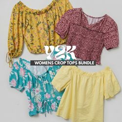 Conjunto de Croppeds Femininos Y2K | Tops Vintage ..