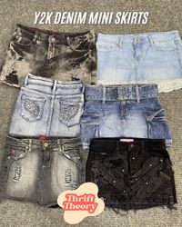 Y2K Denim Mini Skirts - (08/03)