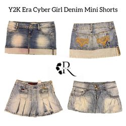 Y2K Era Cyber Girl Denim Mini Skirts RW-1763