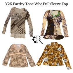 Y2K Earty Tone Vibe Full Sleeve Tops RW-1765