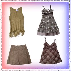 Latte Aesthetic Set - tops, dresses, skirts (SS-22..