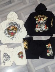 Ed Hardy Men's Matching Tracksuits, Hoodie x Trous..