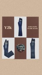 Y2K Aura Flow Denim Flared Jeans