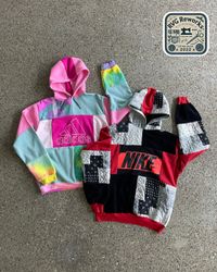 Upcycled Patchwork Nike Adidas Hoodie