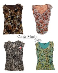 0704026-5 Printed Blouse  8pcs