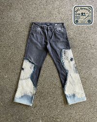 Upcycled Tapestry Panel Denim Jeans