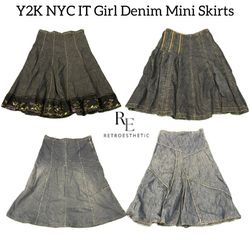 Y2K NYC IT Girl Denim Mini Skirts RE-3022