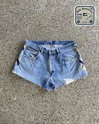 Upcycled Denim Panel Shorts