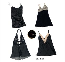 Vintage Y2K Black Night Dress – Minimal & Cozy Sty..