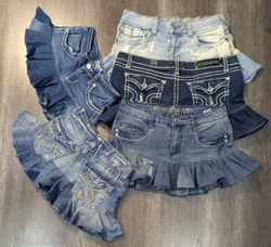 4981 - Upcycled Mini Denim Skirts