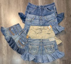 4982 - Upcycled Mini Denim Skirts