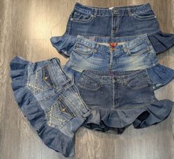 4983 - Upcycled Mini Denim Skirts