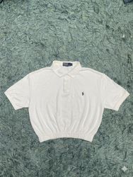 Upcycle Polo Crop Top T Shirt (DV -04)
