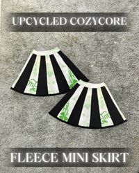 Upcycled Cozycore Fleece Mini Skirt