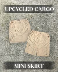 Mini-jupe cargo upcyclée