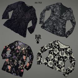 Y2K All Black Rave Full Sleeve Tops (AA-753)