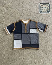 Upcycled Patchwork Henley Top